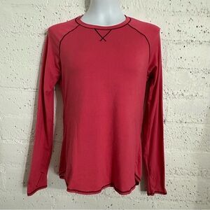 ClimateRight by CuddlDuds Womens Base Layer Top M Pink Long Sleeve Thumb Holes